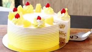 Pineapple Vanilla Cake  Buy 1kg Get (1/2 Kg Free )