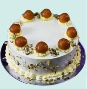 Gulab Jamun Vanilla Cake  Buy 1kg Get (1/2 Kg Free )