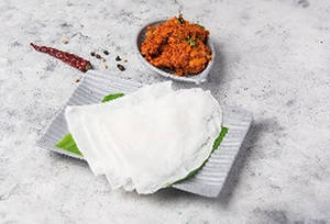 Neer Dosa (4pc) + Chicken Sukkha (2pc)