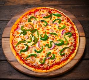 Onion Red Capsicum Pizza