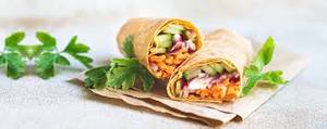 Grilled veg delight wrap
