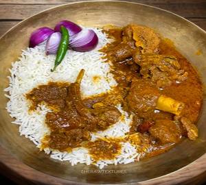 Mutton Curry (500 Ml One Big Piece) With Rice (500 Ml)