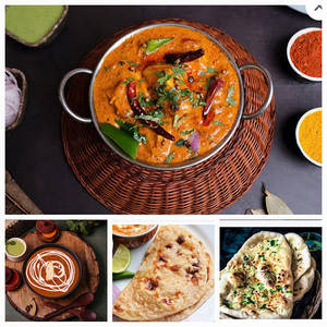 Karahi Paneer 750ml + Dal Makhani 500ml + Rotis/butter Naans