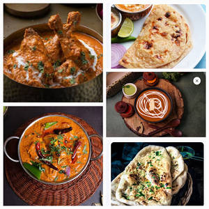Butter Chk 750ml + Karahi Paneer 750ml + Dal Makhani 500ml +  Rotis/butter Naans