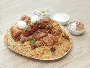 Zafrani chicken dum biryani [family pack]