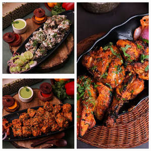 Chicken Tandoori Half PLATTER ( Chk Tikka 4pc + Chk Malai Tikka 4pc ))