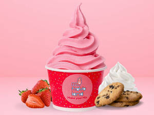 Strawberry Cookies & Cream Frozen Yogurt
