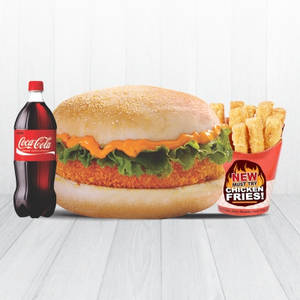 Me 13 ( Chicken Cheese Burger + C. Fries + Drink )