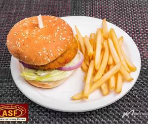 Veggie Burger with French Fries and Coke Combo [300 ml]