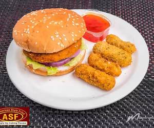 Veggie Burger with Veggie Stick And Coke Combo [3 Pieces]