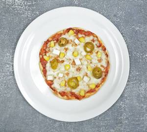 Jalapenos, corn & paneer pizza