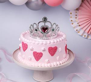 Eggless Princess Theme Strawberry Cake 500g