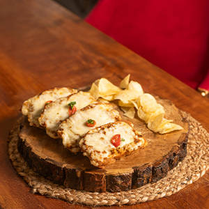 Soya Keema Garlic Bread