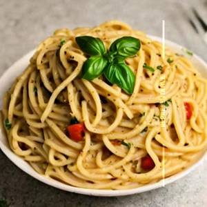 Spaghetti Pasta White Sauce Pasta