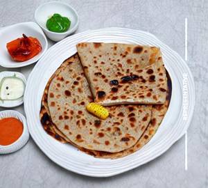 Tawa Paneer Cheese Corn Paratha