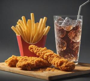 Fish fry 2pieces + fish finger 2pieces +1 xfrench fries + 2 cold drinks