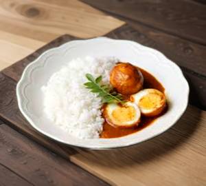 Plain Rice With Egg Curry (2 Pcs )