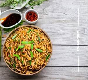 Chilly Garlic Chicken Noodles
