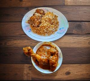 Half Plate Chicken Biryani With Chicken Chaap