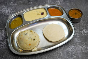 Idli (1 Piece) +  Single Upma