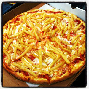 French Fry Cheese Pizza