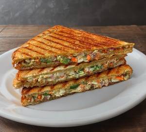 Veg Grilled Sandwich with added french fries