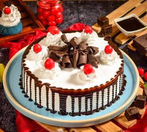 Black forest cake with cherries