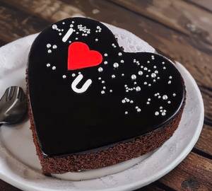 Double Heart Chocolate Cake  