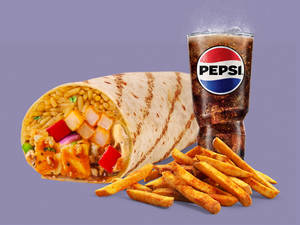 Fiery Volcano Burrito Meal - Veg