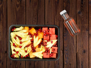 Starter Healthy Fruit Box + Peach Ice Tea