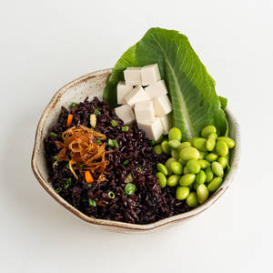 Vegan Black Rice With Edamame Truffle