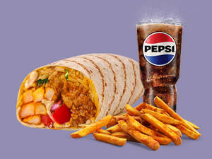 Fiery Volcano Burrito Meal - Chicken