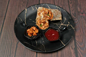 Bbq Tawa Loaded Chicken Shawarma Rumali(120gms Chicken)