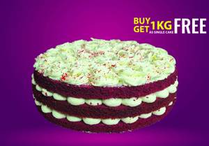 Red Velvet Rustic Cake 1 Kg + (1 Kg Free)