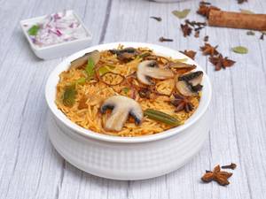 Mushroom biryani