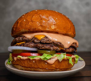 Double Smash Chicken Burger