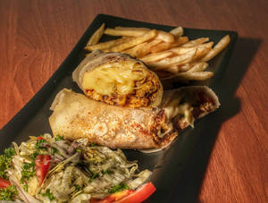 Cheesy Chicken Lebanese Shawarma With Tahini