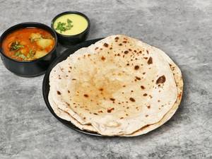 Fulka Chapathi (2 Nos) With Aloo Subji& Bombay Chutney