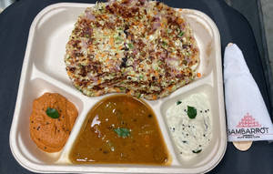 Onion Tomato Green Chilly Uttapam
