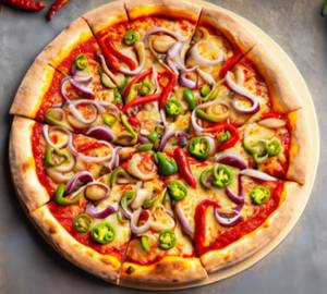 Spicy veggies delight pizza