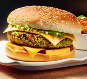 Paneer & cheese supreme burger
