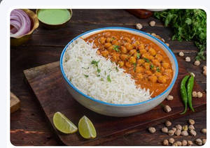 Channa  Chawal And Curd