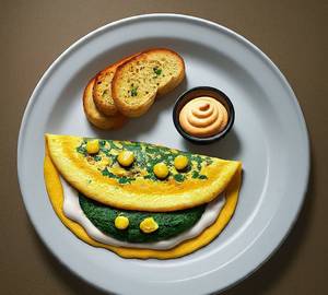 Spinach Corn Patty Omelette