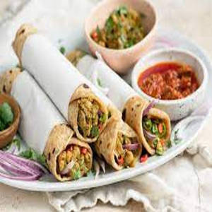 Veg. Kathi Roll (1pcs)