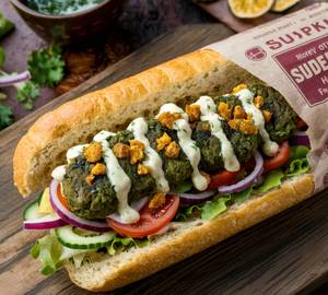 Spinach And Corn Patty Sub