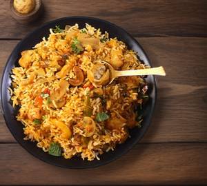Mushroom biryani