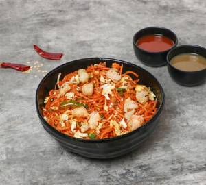 Prawn schezwan noodles