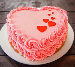 To My Love Strawberry Heart Shape Cake