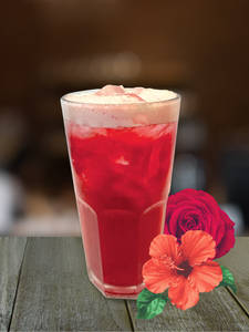 Rose hibiscus iced tea
