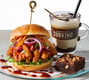 Bbq Chicken Burger + Nutty Brownie + Cold Coffee
